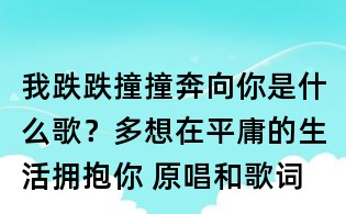 我跌跌撞撞奔向你是什么歌?多想在平庸的生活拥抱你 原唱和歌词