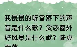 我慢慢的听雪落下的声音是什么歌?贪恋窗外好风景是什么歌?陆虎雪落下的声音歌词