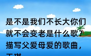 是不是我们不长大你们就不会变老是什么歌?描写父爱母爱的歌曲,王琪万爱千恩 歌词