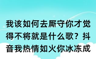 我该如何去厮守你才觉得不将就是什么歌?抖音我热情如火,你冰冻成河歌词