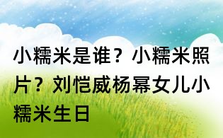 小糯米是谁?小糯米照片?刘恺威杨幂女儿小糯米生日