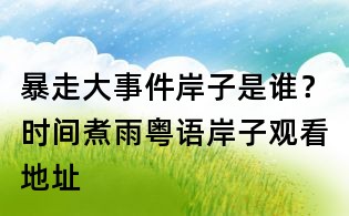 暴走大事件岸子是谁?时间煮雨粤语岸子观看地址