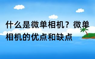 什么是微单相机？微单相机的优点和缺点