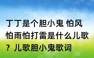 丁丁是个胆小鬼 怕风怕雨怕打雷是什么儿歌?儿歌胆小鬼歌词