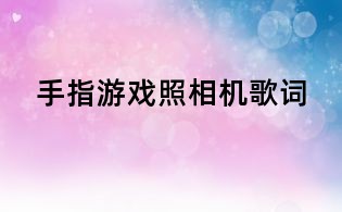手指游戏照相机歌词