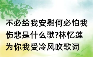 不必给我安慰何必怕我伤悲是什么歌?林忆莲为你我受冷风吹歌词