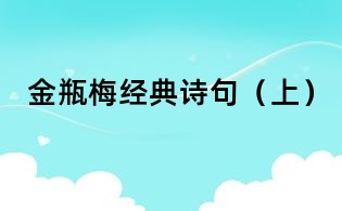 金瓶梅经典诗句(上)