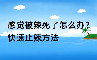 感觉被辣死了怎么办？快速止辣方法