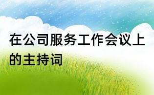 在公司服务工作会议上的主持词