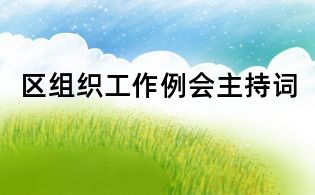 区组织工作例会主持词