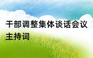 干部调整集体谈话会议主持词