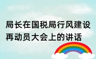 局长在国税局行风建设再动员大会上的讲话