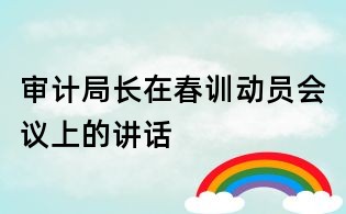 审计局长在春训动员会议上的讲话