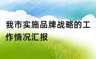 我市实施品牌战略的工作情况汇报