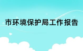 市环境保护局工作报告