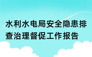 水利水电局安全隐患排查治理督促工作报告