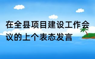 在全县项目建设工作会议的上个表态发言