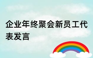 企业年终聚会新员工代表发言