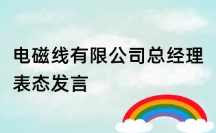 电磁线有限公司总经理表态发言