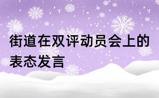 街道在双评动员会上的表态发言