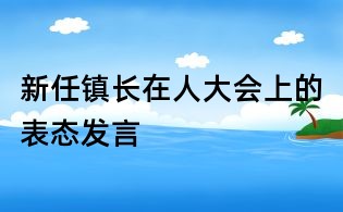 新任镇长在人大会上的表态发言