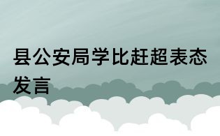 县公安局学比赶超表态发言