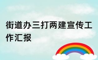 街道办三打两建宣传工作汇报