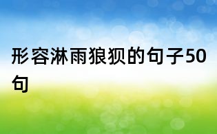 形容淋雨狼狈的句子50句