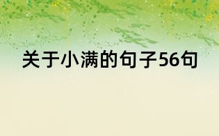 关于小满的句子56句