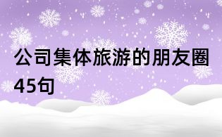 公司集体旅游的朋友圈45句