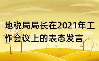 地税局局长在2021年工作会议上的表态发言