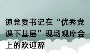 镇党委书记在“优秀党课下基层”现场观摩会上的欢迎辞