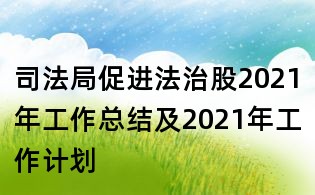 司法局促进法治股2021年工作总结及2021年工作计划