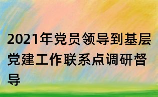 2021年党员领导到基层党建工作联系点调研督导