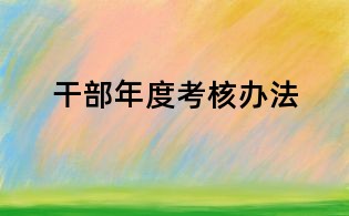 干部年度考核办法