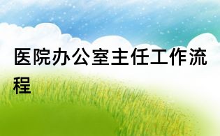 医院办公室主任工作流程