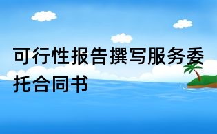 可行性报告撰写服务委托合同书