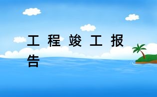 工 程 竣 工 报 告