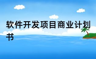 软件开发项目商业计划书