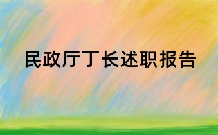 民政厅丁长述职报告