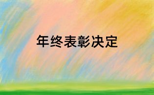 年终表彰决定