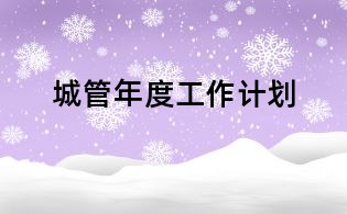 城管年度工作计划