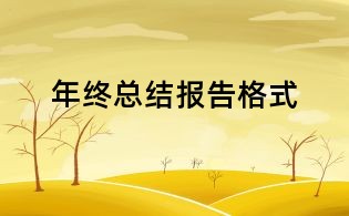 年终总结报告格式