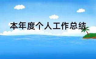 本年度个人工作总结
