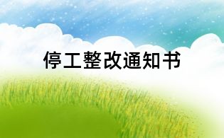 停工整改通知书
