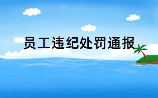 员工违纪处罚通报