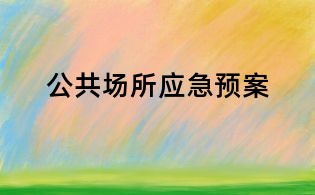公共场所应急预案