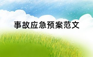 事故应急预案范文