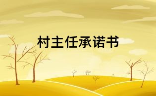 村主任承诺书