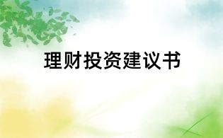 理财投资建议书